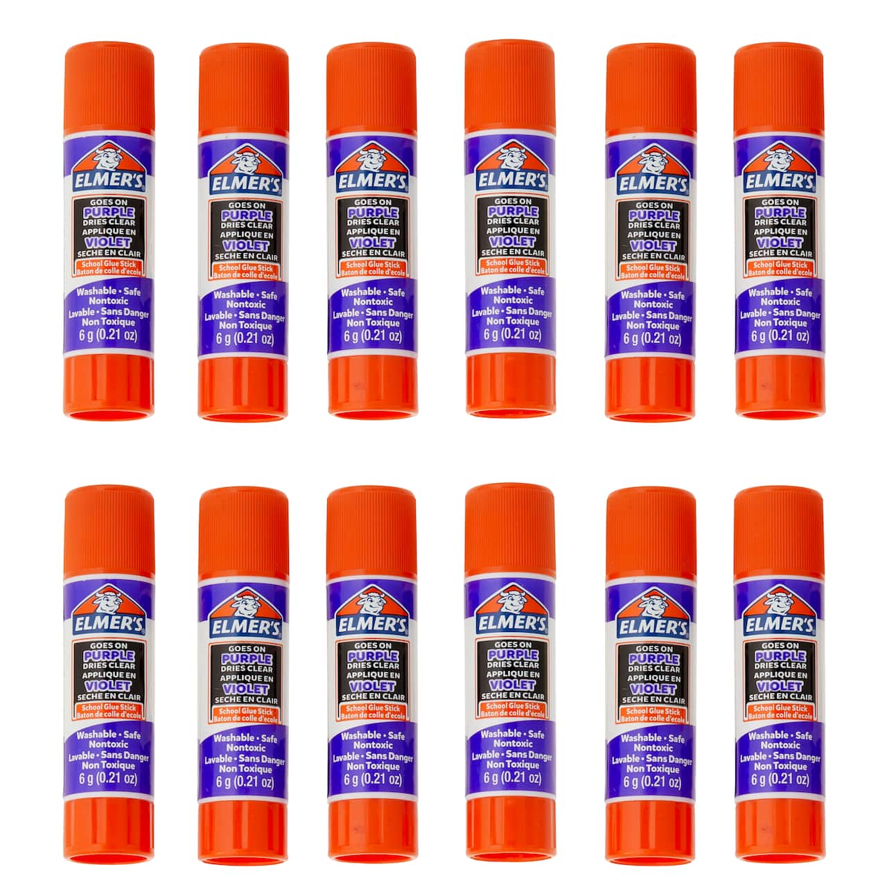 Elmer's® Purple School Glue Sticks, Pack Of 12